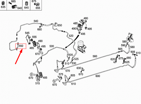 MERCEDES-BENZ SL R231 High-Pressure Line A2313201554