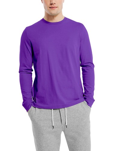 Camiseta ligera informal premium cómoda cuello redondo manga larga para hombre - Imagen 30 de 38