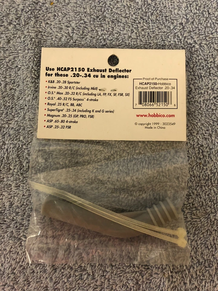 Hobbico Exhaust Deflector .20-.34 Cu In (3.5-5.5cc) Engines HCAP2150 - Image 2 of 2