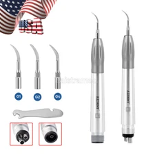 AZDENT Dental Ultrasonic Air Perio Scaler Handpiece Hygienist 2 &4Hole 3 Tips
