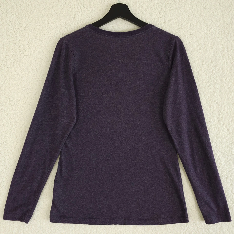 Nike Shirt Womens Medium Purple Slim Fit V Neck Long Sleeve Dri Fit Training Gym - Image 2 of 4