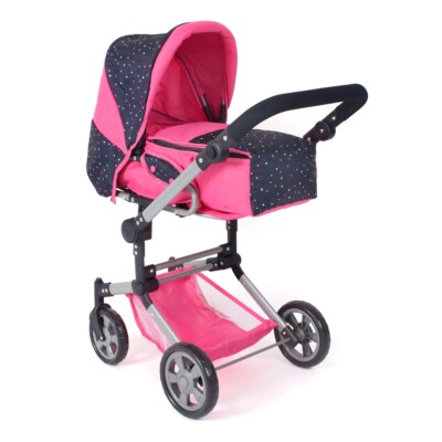 Bayer Chic 2000 Puppen Kombi-Puppenwagen JARA Konfetti pink TOP