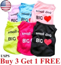 Pet Dog Clothes T Shirt Vest Clothing Puppy Cat Cute Printed Costume Apparel 