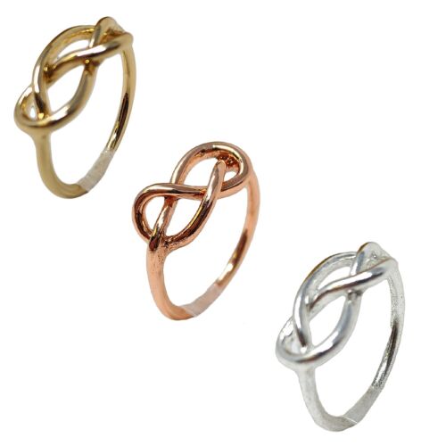Infinity Love Knot Eternity Ring for Women Girls Stainless Steel - Afbeelding 1 van 7