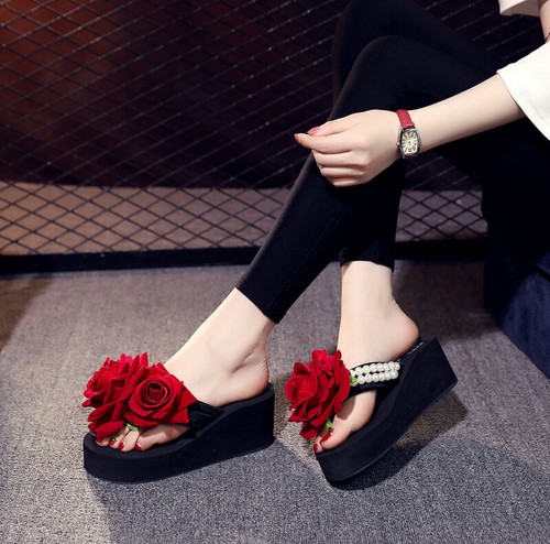 Women Slippers Seaside Holiday Flat Flip-Flop Sandals Summer Beach Shoes Fashion - Bild 12 von 12