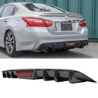Carbon Fiber Style Rear Diffuser Bumper Lip w/Tail Light For Nissan Altima Sedan