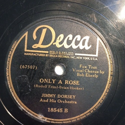Jimmy Dorsey And His Orchestra – I'll Find You/Only A Rose 1943 Decca 18545 10" - Imagen 4 de 8