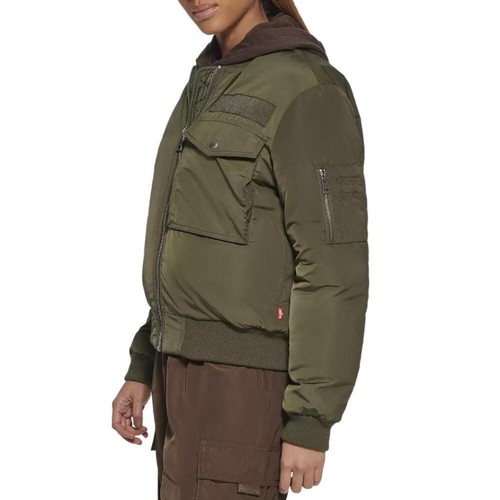 Levi's Bomber Jacket Womens XS Green Flight NWT Lightweight - Picture 2 of 10