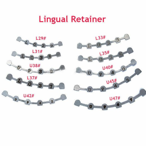 10 Pcs Dental Orthodontic Lingual Retainer Splits Wire Mesh Marked Upper Lower - 第 2/7 張圖片