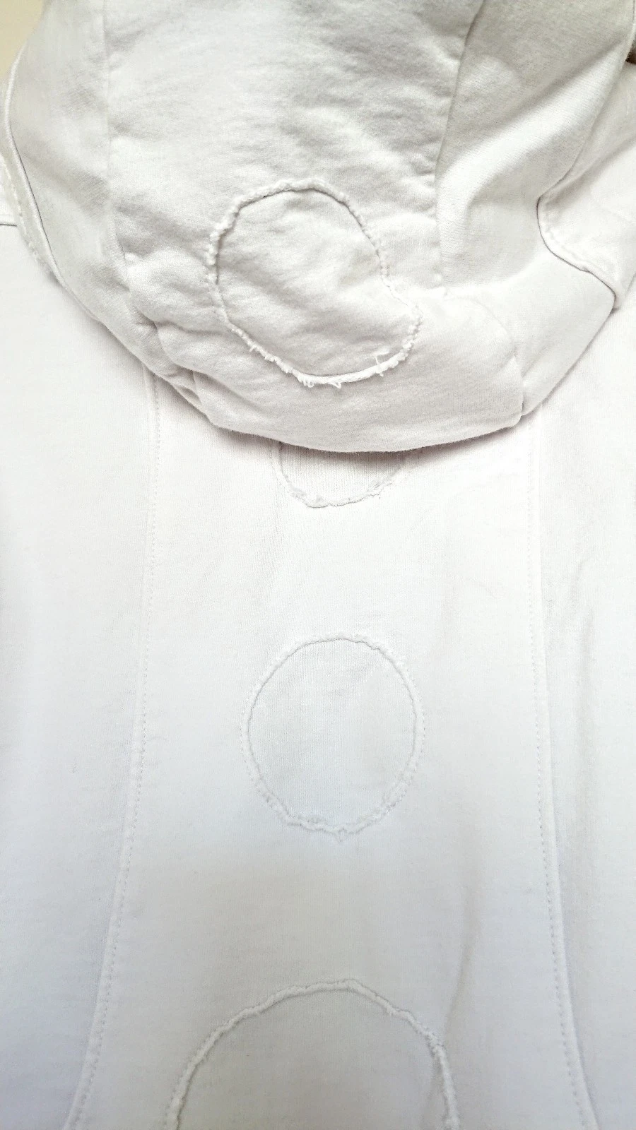 OFF WHITE Felpa con cappuccio HEATHEN Tribal in cotone bianco sporco taglia M