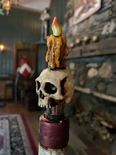 Skull Candlestick Bottle Stopper