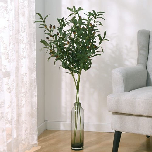 3pcs 39'' Faux Olive Branches for Vases Olive Tree Branches with Lifelike Oli... - Picture 4 of 7