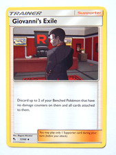 Giovanni's Exile 57/68 (NM, Pokemon Card, Hidden Fates, Supporter, Uncommon)