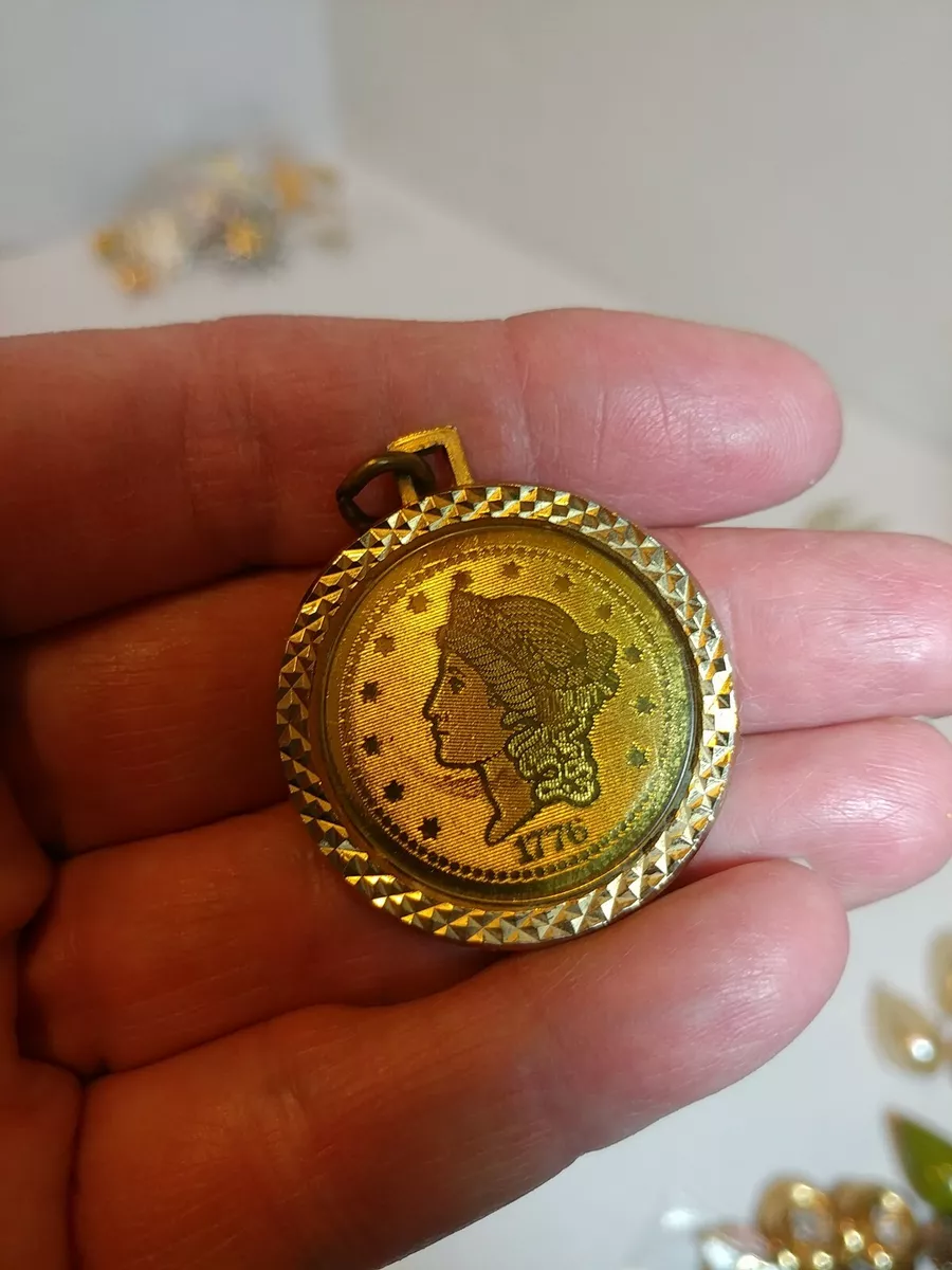 1776 gold on sale coin necklace