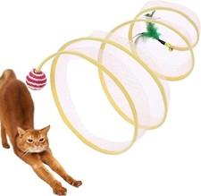 Folded Tunnel Cat Toys, Large Size, Interactive,Multi-Purpose,Durable Steel Wire