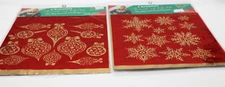 Lot of 2 VTG Christmas Touch of Gold Iron On Foil Transfers Dizzle 1993 NEW