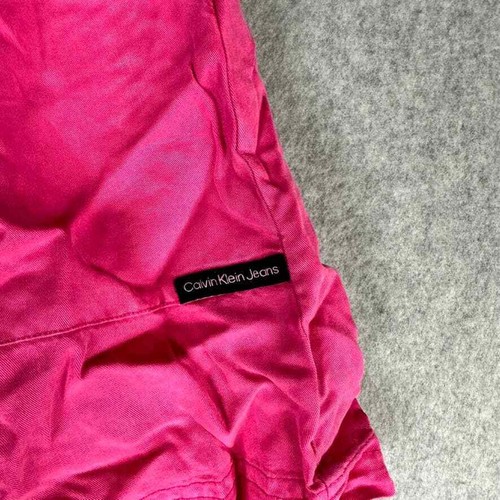 Nuevos Pantalones Cortos Calvin Klein Mujer Talla Mediana Pull On Bolsillos Rosas Tencel Nuevo con Etiquetas - Imagen 5 de 8