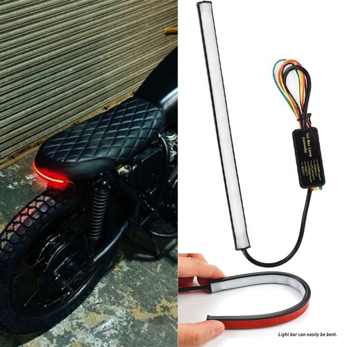 LED Light Strip Motorcycle Running / Brake / Turn Signal EC Cafe For Racer Scram