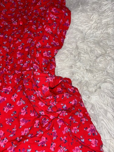 Abercrombie Kids Girls Sz. 15/16 Red Floral Viscose Romper. Grt Quality, Cute - Picture 5 of 9