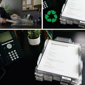 With Label Tab Stackable Work File Organizer Transparent Practical