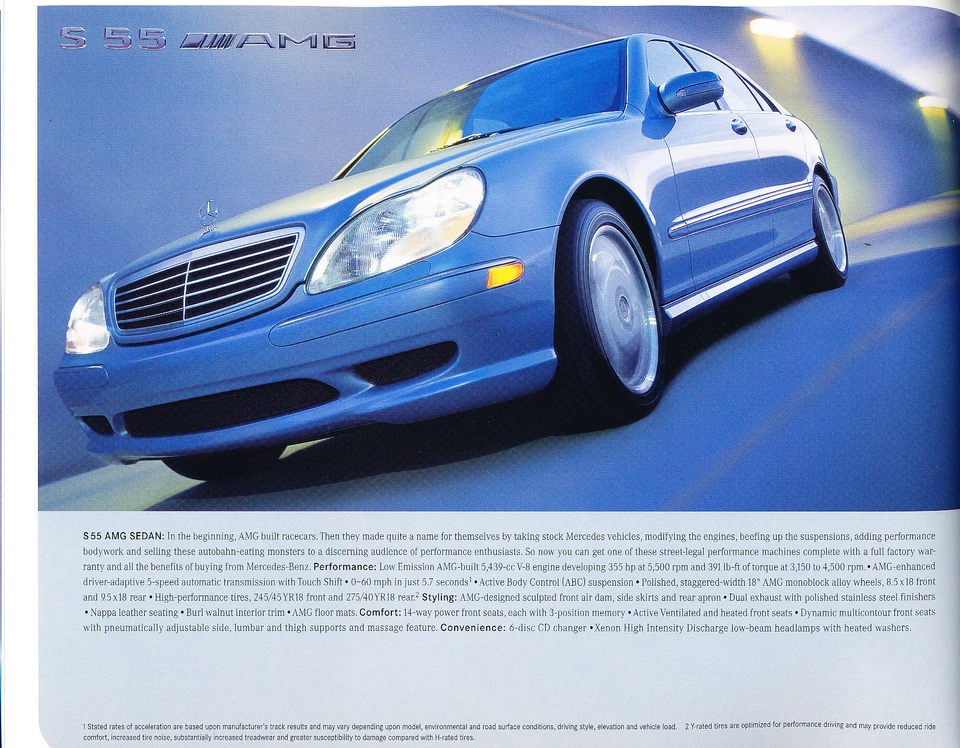 2002 Mercedes Benz S500 S600 S55 AMG 50-page Car Sales Brochure Catalog S-Class Foto 3 de 3