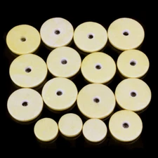 16x Flute Leather Pad Yellow Repair Pads Music Woodwind Instrument Accessories