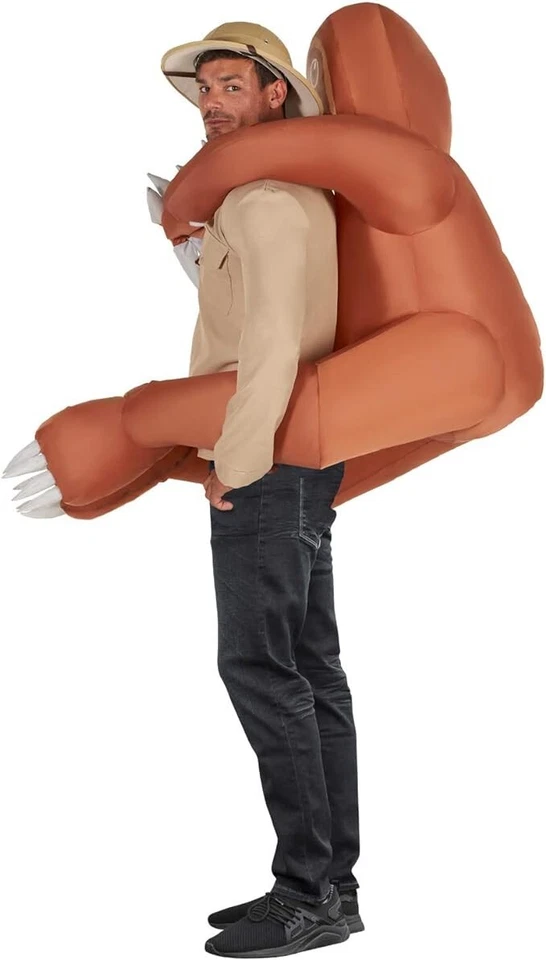 Adulto Inflable Perezoso Abrazador Disfraz Divertido Inflable Animal Traje Halloween Foto 4 de 4
