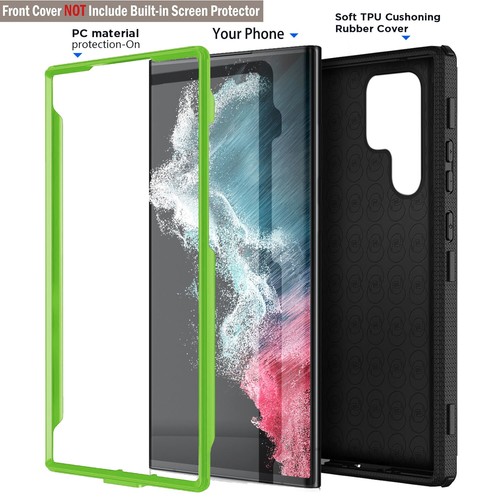 For Samsung Galaxy S22/S22+/S22 Ultra Dual Layer Phone Case Cover+Tempered Glass - Photo 22 sur 61