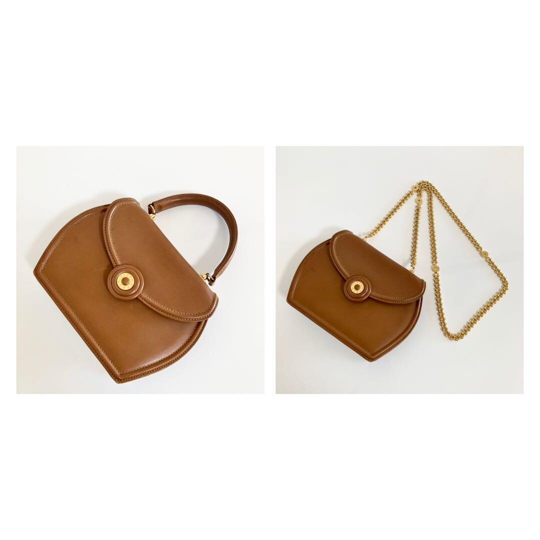 Tiffany & Co. Vintage 2 Way Gold Chain Shoulder Bag Brown Tiffany & Co. Vintage 2 Way Gold Chain Shoulder Bag Brown