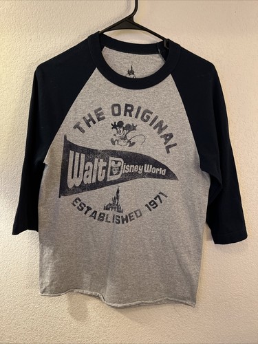 Disney Parks "The Original Walt Disney World" Baseball T-Shirt 3/4 Sleeve Small