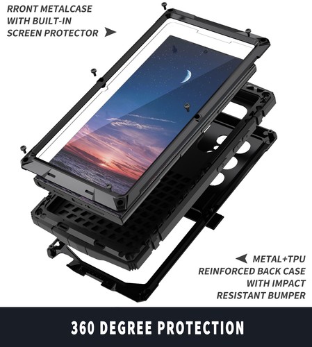 Fr Samsung Galaxy S25 Ultra/S24 Heavy Duty Kickstand Metal Case Screen Protector - Bild 13 von 47