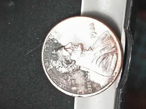 1988 P 1c Lincoln MemoriaCent Penny Coin MAJOR LAMINAT Laminated Planchet Error - Picture 3 of 7