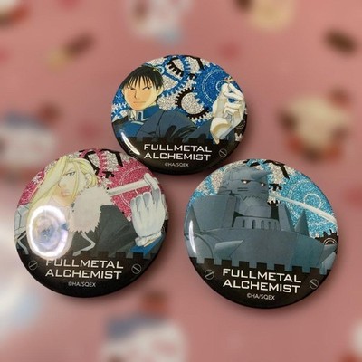 Fullmetal Alchemist Cafe Pin Anstecker Roy Mustang Alphonse Elric Armstrong