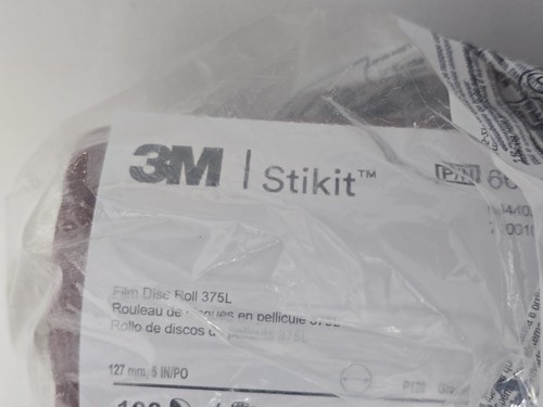 3M Stikit 66795 Film Disc Roll 375L, 5" P120 Grade Roll of 100 Discs - New - Picture 3 of 7