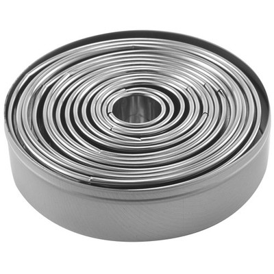 14Pcs/Set Round Cookie Biscuit  Set Stainless Steel Mousse Cake  Mold3377