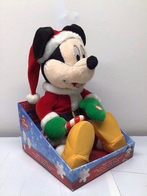 NEW NOS Gemmy Disney Sitting 12  Mickey Mouse Plush Animated Singing A11