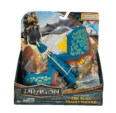 How to Train Your Dragon Battle Dragons FIRE BLAST DEADLY NADDER 10in Figure New
