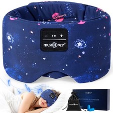 MUSICOZY Sleep Mask Headphones Bluetooth Masks with One Size, Blue