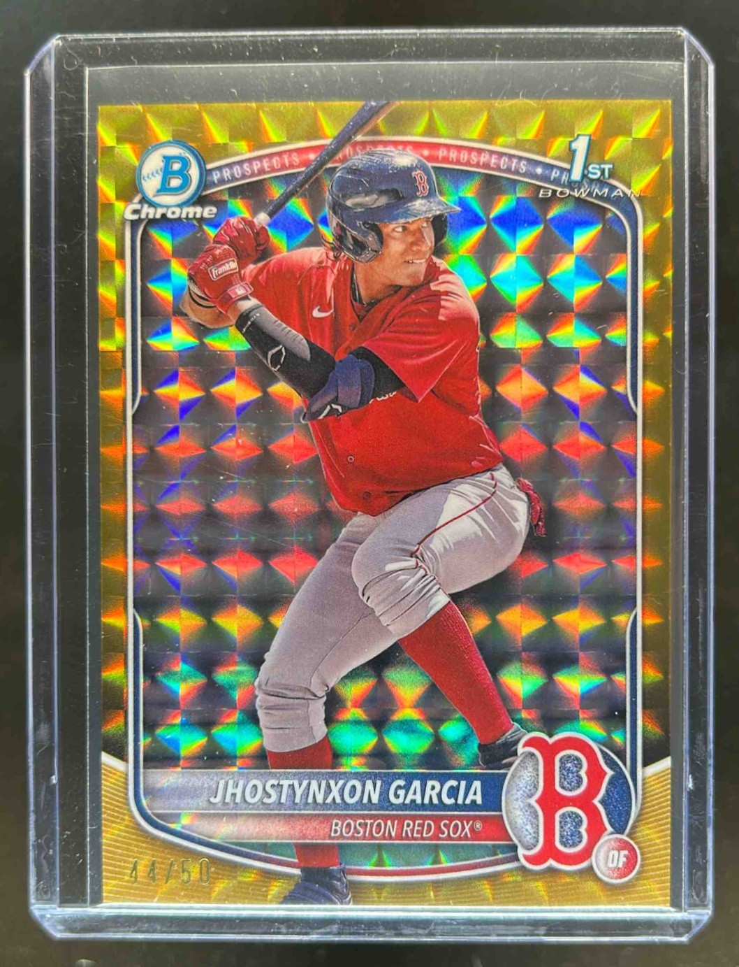 2025 Bowman Jhostynxon Garcia Chrome Gold Geometric Refractor 1st #44/50