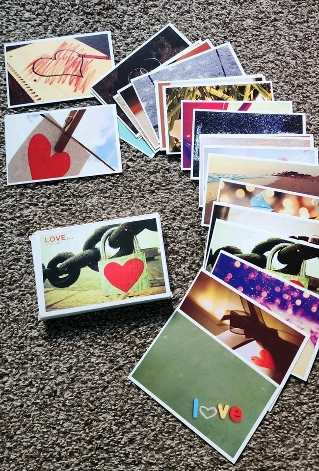 Lote de 30 postales antiguas vintage de San Valentín 30 hojas de amor antiguo NUEVO Foto 4 de 4