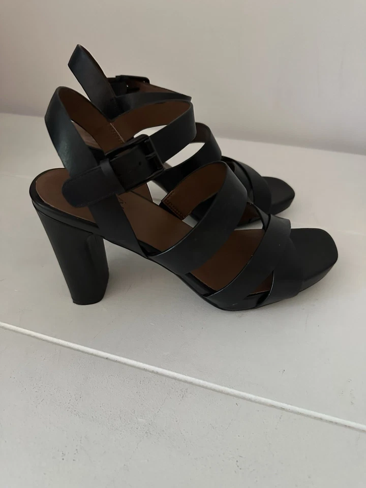 Sandalias de Tacón Julisa Naturalizer Cuero Negro Talla 8M Foto 3 de 4