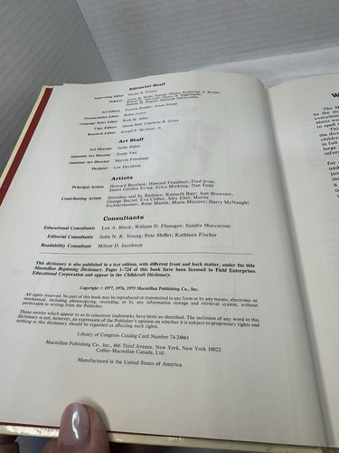 Macmillan Dictionary for Children 1975-77 Vintage Hardcover Illustrations - Bild 7 von 7