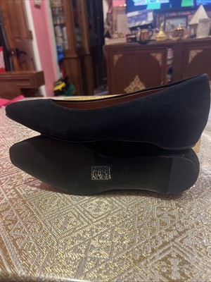 Brand New Aquatalia Womens Black Marcella Suede Waterproof Flats Size  (6.5)