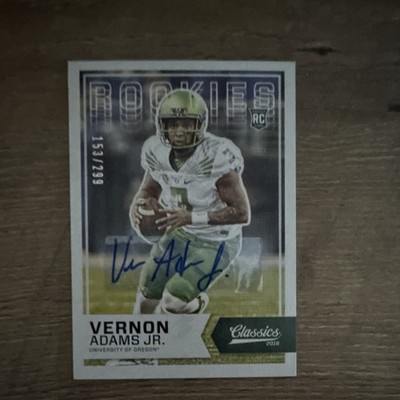 Panini 2016 Classics Rookies Vernon Adams Jr. Rookie Auto /299 #284 Oregon