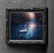 Beautiful Mystical Swan 8 x 10 Photograph Photo Picture Art Wall Hanging