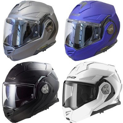 LS2 Motorcycle Helmet Advant X Solid FF901 - Flip Up Helmet with Sun Visor