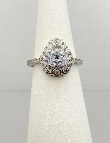 BP Sparkly CZ Bling Bomb Party Size 8 Ring RBP3333 Rhodium Beautiful! - Picture 5 of 5