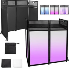 Portable DJ Facade Table 43x22in Black White Scrims