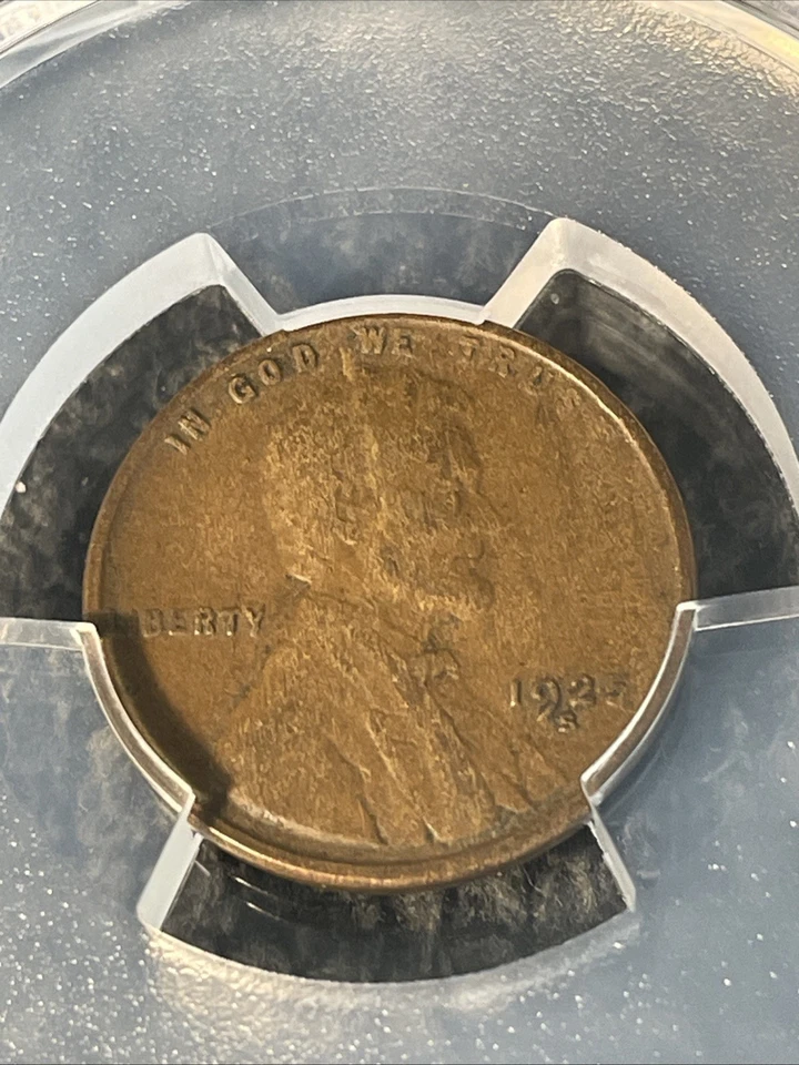 1925 s Rolled Thin Planchet Wheat Lincoln Cent PCGS VF 20 2.59 Grams Mint Error! - Image 2 of 4