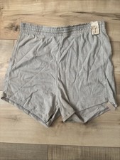Vintage Russell Athletic Poly Cotton Light Grey Shorts USA Made Size Small